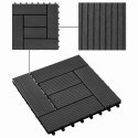 VidaXL Płytka Tarasowa 22 pcs Czarny 30 x 30 cm