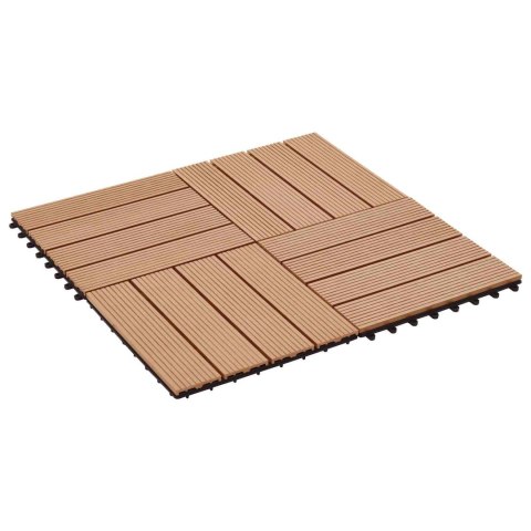VidaXL Płytka Tarasowa 22 pcs Drewno tekowe 30 x 30 cm