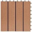 VidaXL Płytka Tarasowa 22 pcs Drewno tekowe 30 x 30 cm