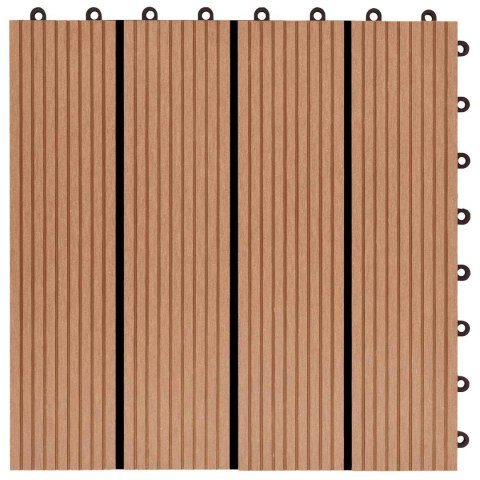 VidaXL Płytka Tarasowa 22 pcs Drewno tekowe 30 x 30 cm