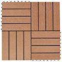 VidaXL Płytka Tarasowa 22 pcs Drewno tekowe 30 x 30 cm