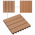VidaXL Płytka Tarasowa 22 pcs Drewno tekowe 30 x 30 cm