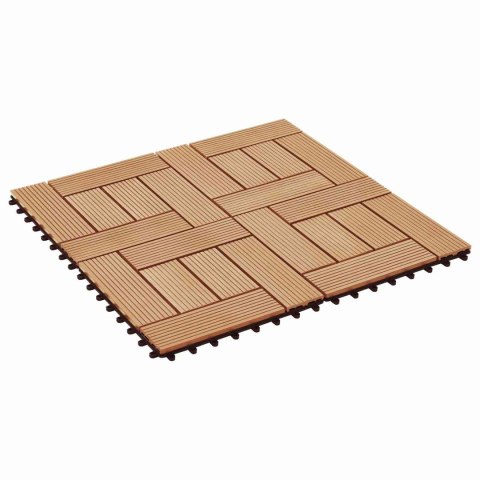 VidaXL Płytka Tarasowa 22 pcs Drewno tekowe 30 x 30 cm