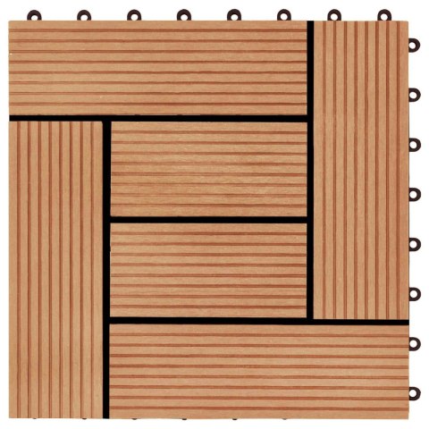 VidaXL Płytka Tarasowa 22 pcs Drewno tekowe 30 x 30 cm