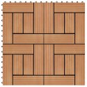 VidaXL Płytka Tarasowa 22 pcs Drewno tekowe 30 x 30 cm