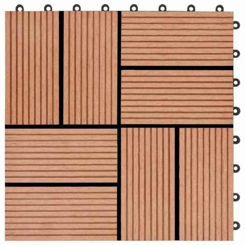 VidaXL Płytka Tarasowa 22 pcs Drewno tekowe 30 x 30 cm
