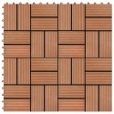 VidaXL Płytka Tarasowa 22 pcs Drewno tekowe 30 x 30 cm