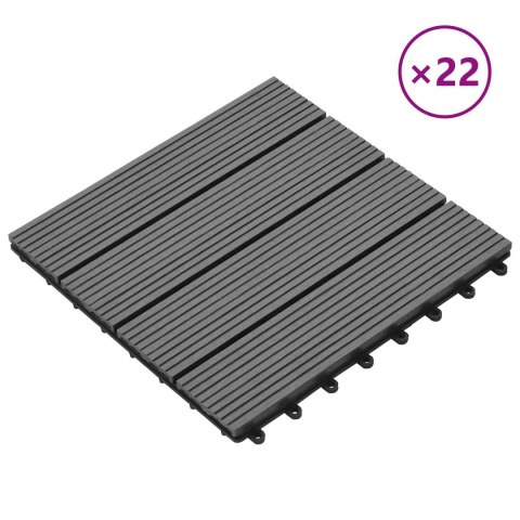 VidaXL Płytka Tarasowa 22 pcs Szary 30 x 30 cm