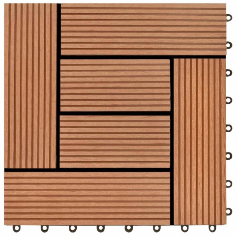 VidaXL Płytka Tarasowa 22 pcs brązowy 30 x 30 cm