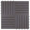 VidaXL Płytka Tarasowa 30 pcs Szary 30 x 30 cm Drewno Akacjowe