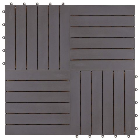 VidaXL Płytka Tarasowa 30 pcs Szary 30 x 30 cm Drewno Akacjowe
