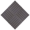 VidaXL Płytka Tarasowa 30 pcs Szary 30 x 30 cm Drewno Akacjowe