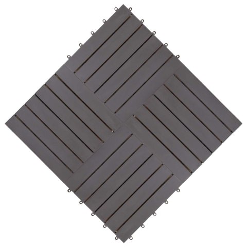 VidaXL Płytka Tarasowa 30 pcs Szary 30 x 30 cm Drewno Akacjowe