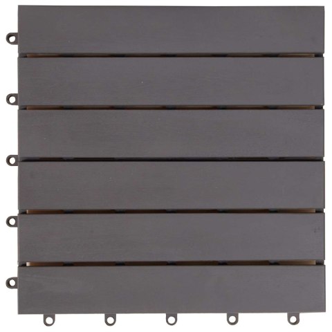 VidaXL Płytka Tarasowa 30 pcs Szary 30 x 30 cm Drewno Akacjowe