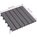 VidaXL Płytka Tarasowa 30 pcs Szary 30 x 30 cm Drewno Akacjowe