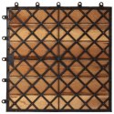 VidaXL Płytka Tarasowa 30 pcs brązowy 30 x 30 cm Drewno Akacjowe