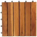 VidaXL Płytka Tarasowa 30 pcs brązowy 30 x 30 cm Drewno Akacjowe