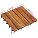 VidaXL Płytka Tarasowa 30 pcs brązowy 30 x 30 cm Drewno Akacjowe