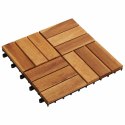 VidaXL Płytka Tarasowa 30 pcs brązowy 30 x 30 cm Drewno Akacjowe