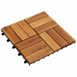 VidaXL Płytka Tarasowa 30 pcs brązowy 30 x 30 cm Drewno Akacjowe