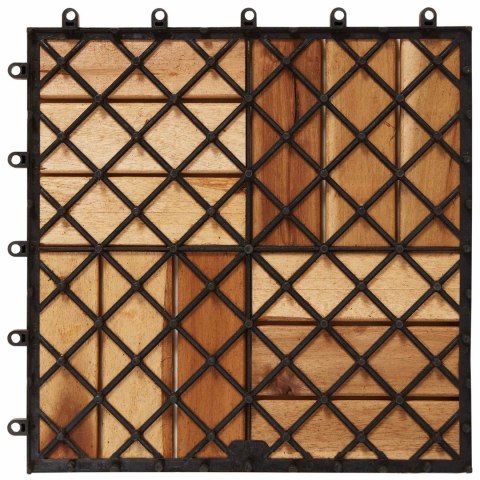 VidaXL Płytka Tarasowa 30 pcs brązowy 30 x 30 cm Drewno Akacjowe