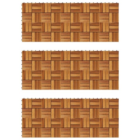 VidaXL Płytka Tarasowa 30 pcs brązowy 30 x 30 cm Drewno Akacjowe