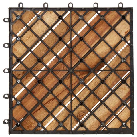 VidaXL Płytka Tarasowa 30 pcs brązowy 30 x 30 cm Drewno Akacjowe