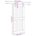 DRZWI PRZESUWNE NARVIK 100X210CM (213,5CM)