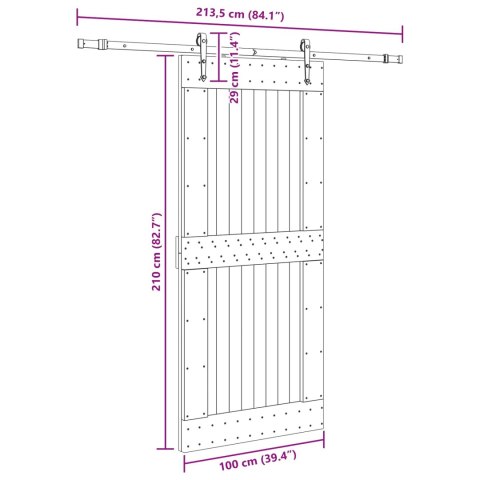 DRZWI PRZESUWNE NARVIK 100X210CM (213,5CM)