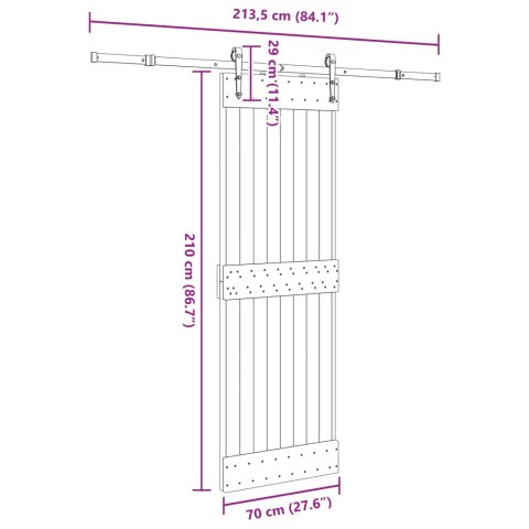 DRZWI PRZESUWNE NARVIK 70X210CM (213,5CM)