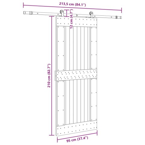 DRZWI PRZESUWNE NARVIK 95X210CM (213,5CM)