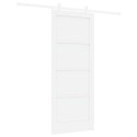 VidaXL Drzwi przesuwne Biały 83 x 202 cm Lite drewno sosnowe