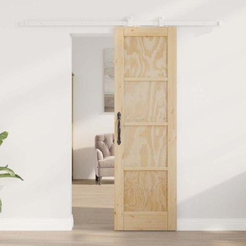 VidaXL Drzwi przesuwne Naturalne i białe 61 x 198,5 cm