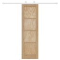 VidaXL Drzwi przesuwne Naturalne i białe 61 x 198,5 cm