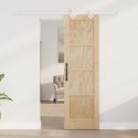 VidaXL Drzwi przesuwne Naturalne i białe 61 x 198,5 cm