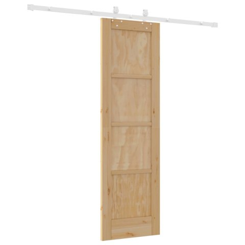 VidaXL Drzwi przesuwne Naturalne i białe 61 x 198,5 cm