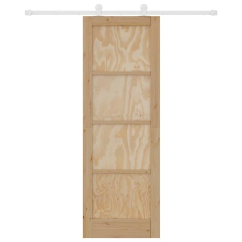 VidaXL Drzwi przesuwne Naturalne i białe 73,5 x 211 cm