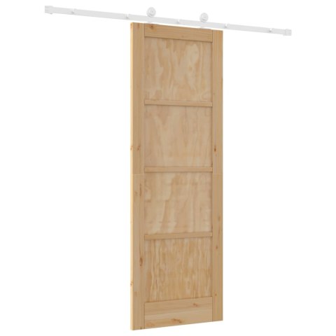 VidaXL Drzwi przesuwne Naturalne i białe 73,5 x 211 cm