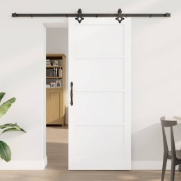 VidaXL Drzwi przesuwne ORKDAL Biały 83 x 202 cm Lite drewno sosnowe