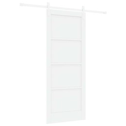VidaXL Drzwi przesuwne ORKDAL Biały 83 x 202 cm Lite drewno sosnowe