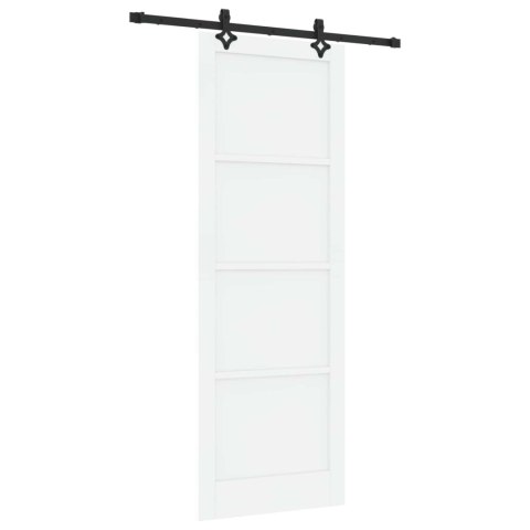 VidaXL Drzwi przesuwne ORKDAL Biały 83 x 232 cm Lite drewno sosnowe