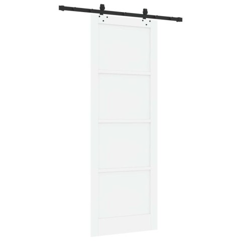 VidaXL Drzwi przesuwne ORKDAL Biały 83 x 232 cm Lite drewno sosnowe