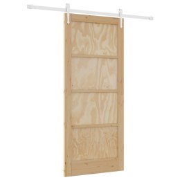 VidaXL Drzwi przesuwne ORKDAL Naturalne i białe 86 x 198,5 cm