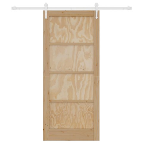 VidaXL Drzwi przesuwne ORKDAL Naturalne i białe 86 x 198,5 cm