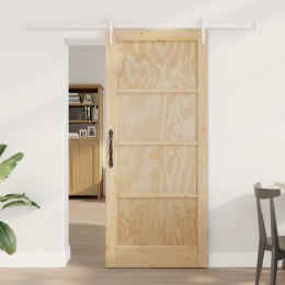 VidaXL Drzwi przesuwne ORKDAL Naturalne i białe 86 x 198,5 cm