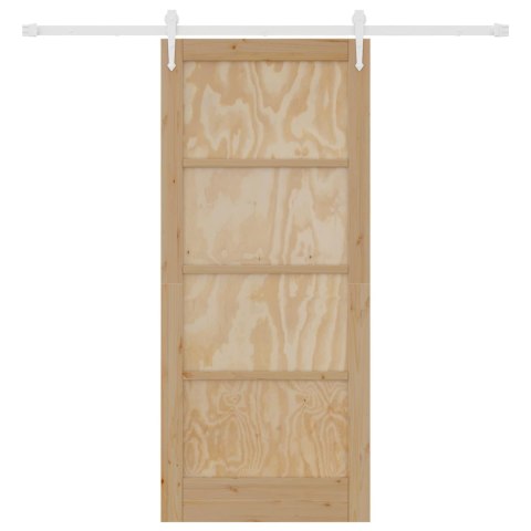 VidaXL Drzwi przesuwne ORKDAL Naturalne i białe 86 x 198,5 cm