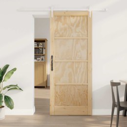 VidaXL Drzwi przesuwne ORKDAL Naturalne i białe 86 x 211 cm