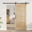 VidaXL Drzwi przesuwne ORKDAL Naturalny i czarny 86 x 198,5 cm
