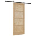 VidaXL Drzwi przesuwne ORKDAL Naturalny i czarny 86 x 211 cm