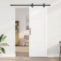 VidaXL Drzwi przesuwne biały i czarny 83 x 232 cm Lite drewno sosnowe